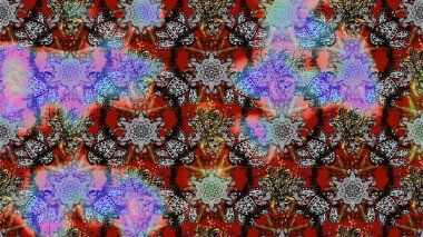 Tekstil, tebrik kartı, boyama kitabı, telefon kılıfı baskısı için kullanılabilir. Etnik Mandala süsü. Raster Henna dövme stili. Hint çiçekli desenli şal desenli..