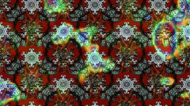 Düz Çiçek Elementleri Tasarımı. Raster illüstrasyonundaki çiçek desenli çizim. Kahverengi ve gri renkli çiçekler. Renkli Bahar Teması çizim şablonu.