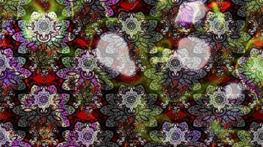 Tekrar eden çiçek arkaplanı, zarif gri ve siyah çiçek duvar kağıdı. Gri ve siyah renkler üzerine çiçek desenli çizimler, el yapımı papatyalar, papatyalar..