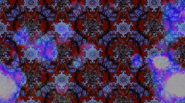 Menekşe ve gri renklerde. Güzel kumaş deseni. Raster illüstrasyonundaki çiçek desenli çizim. Raster illüstrasyonu.