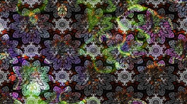 Gri ve siyah renkli çiçekler. Çiçekli karalama şeklinde Raster çiçek deseni. Nazik, sevimli çiçek arkaplanı..