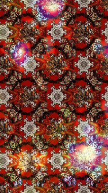 Soyut çiçek çizim kalıbı arka planı. Raster deseni. Raster illüstrasyonu. Kahverengi ve kırmızı renklerde. Küçük çiçekte sevimli çiçek deseni var..