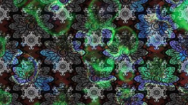 Düz Çiçek Elementleri Tasarımı. Raster. Renkli Bahar Teması çizim şablonu.