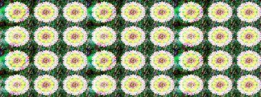 Raster illüstrasyonu. Yeşil ve nötr renklerde güzel bir tekstil. Suluboya çiçekli çiçek deseni.