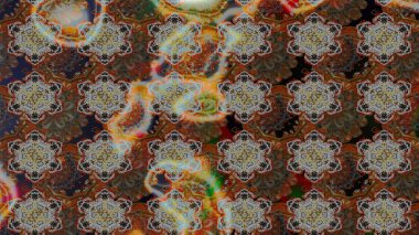 Şirin çiçek elementleri. Raster illüstrasyonu. Düz Çiçek Elementleri Tasarımı. Taslak desenli, modaya uygun kumaş deseni. Renkli Bahar Teması çizim şablonu.