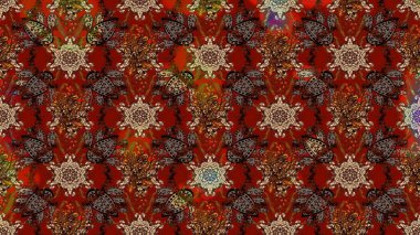 Kahverengi ve kırmızı renkte çiçekler. Nazik, narin çiçek arkaplanı. Raster çiçek desenli ve çiçekli..