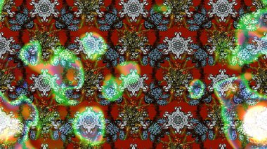 Raster. Güzel suluboya çiçekler, parlak resim ilham verici yeşil çiçek desenli eskiz arka plan.