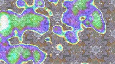 Düz Çiçek Elementleri Tasarımı. Renkli Bahar Teması eskiz kalıbı. Raster illüstrasyonu. Gri ve nötr renkte çiçekler. Çiçekli çiçek deseni, suluboya..