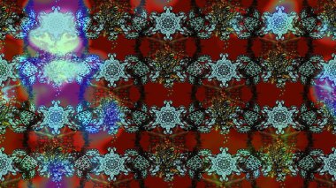 Renkli Bahar Teması eskiz kalıbı. Sevimli çiçek raster deseni. Kırmızı ve kahverengi renkte çiçekler. Düz Çiçek Elementleri Tasarımı.