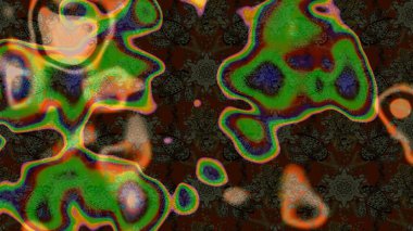 Çiçek. Kahverengi ve yeşil renklerde. Taslak dekoratif arka plan, çiçek mandala. Raster illüstrasyonu.