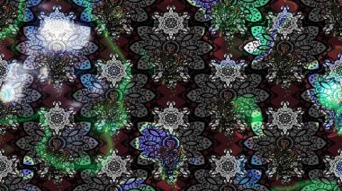 Raster düz çiçek çizim deseni. Hediye ambalaj kağıdı, tebrik kartları, posterler ve pankart tasarımı. Gri ve siyah renkte çiçekler.