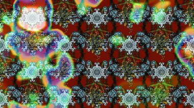 Yumuşak, bahar çiçekleri mavi ve yeşil renklerde. Yaprak ve çiçeklerin suluboya resimleri, mavi ve yeşil renkler üzerine çizimler. Raster illüstrasyonu.