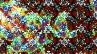 Düz Çiçek Elementleri Tasarımı. Çiçekli çizim şekli. Renkli Bahar Teması eskiz kalıbı. Yeşil ve kahverengi renkte çiçekler.