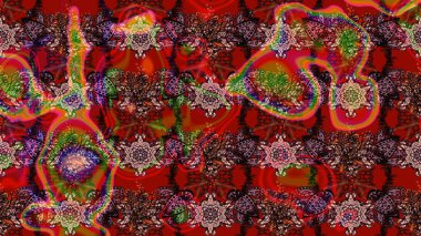 Motley illüstrasyonu. Çiçekli bahar çiçekleri. Küçük renkli çiçekler. Küçük çiçekte güzel bir desen. Moda baskıları için zarif bir şablon.