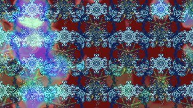 Mavi ve kırmızı renkte çiçekler. Renkli Bahar Teması eskiz kalıbı. Düz Çiçek Elementleri Tasarımı. Sevimli çiçek raster deseni.