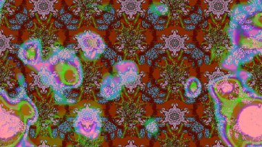 Klasik tropikal doğal elementlerin suluboya seti. Raster illüstrasyonu. Egzotik çiçekler, botanik parlak klasik doğa kahverengi ve yeşil renkler.