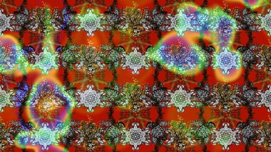 Suluboya çiçekli çiçek deseni. Raster illüstrasyonu. Kahverengi ve gri renkli Asyalı tekstil.