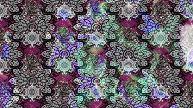 Çiçekli çiçek deseni, suluboya. Raster deseni. Küçük çiçekte güzel bir çiçek deseni..