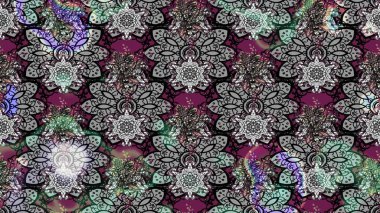 Çiçekli bahar çiçekleri. Motley illüstrasyonu. Moda baskıları için zarif bir şablon. Küçük renkli çiçekler. Robot resim. Küçük çiçekte şirin desenler.