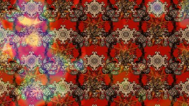 Küçük çiçekteki sevimli çiçek deseni. Modaya uygun kumaş deseni. Tony 'nin kumaş kalıbını çiz. Raster illüstrasyonu.