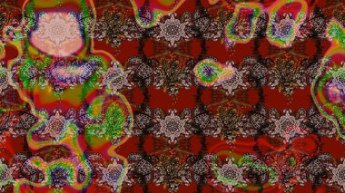 Çiçek arkaplan. Çiçekli tebrik kartı. Doğum günü kartı ya da düğün davetiyesi. Suluboya çiçek buketi. Raster illüstrasyonu. Kahverengi ve kırmızı renklerde.