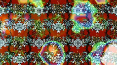 Raster - stok. Kahverengi ve yeşil çiçekli eskiz deseni, suluboya çiçek deseni, sevimli çiçek, duvar kağıdı, kart veya kumaş için fayanslı.