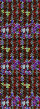 Raster - stok. Yapraklı çiçekler ve kırmızı ve gri renklerde papatya çiçekleri. Taslak arkaplan deseni.