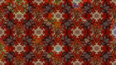 Kahverengi ve kırmızı renkte çiçekler. Nazik, narin çiçek arkaplanı. Raster çiçek desenli ve çiçekli..