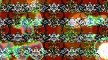 Sabıka fotoğraflarında, bebek kıyafetlerinde, duvar kâğıtlarında, paket kutularında falan kullanılabilir. Raster. Zarif, parlak ve eskiz kahverengi ve yeşil çiçek desenli tasarım.