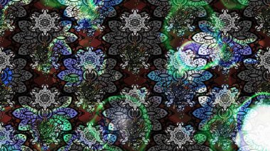 Yapraklı çizim şekli. Tekstil için figür. Şirin, zarif çiçekler Raster illüstrasyonu. Poster ya da kapak için arka plan. Davetiye ve kartpostal tasarımı için dekoratif çiçek unsurları.