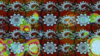 Süslü kumaş deseni. Raster deseni. Çiçekli çiçek deseni, suluboya..