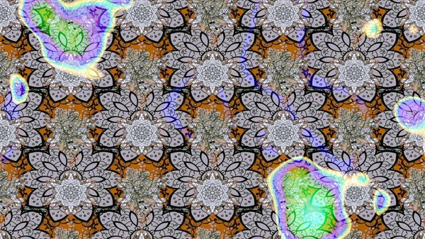 Çiçekli karalama şeklinde Raster çiçek deseni. Gri ve nötr renkte çiçekler. Nazikçe, güzel çiçek arkaplanı..