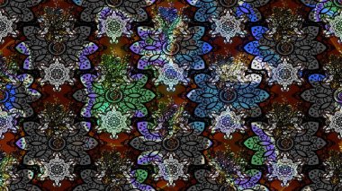 Siyah ve gri renkli çiçekler. Kumaş desenli papatya çiçekleri ayrıntıları.