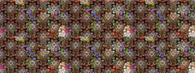 Çiçek arkaplan. Güzel kumaş deseni. Çizim raster deseni.