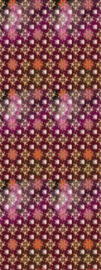 Sevgililer günü ve tebrik kartı konsepti için şık bir davetiye. Üst manzara, yumuşak mor ve kahverengi renk. Çiçek kompozisyonu, el boyası, hassas şablon. Manzaralı çiçek deseni.