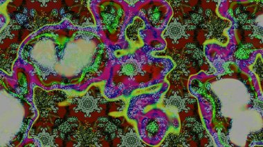 Hediye ambalaj kağıdı, tebrik kartları, posterler ve pankart tasarımı. Raster düz çiçek çizim deseni. Yeşil ve gri renkte çiçekler.