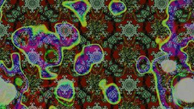 Hediye ambalaj kağıdı, tebrik kartları, posterler ve pankart tasarımı. Yeşil ve gri renkli çiçekler. Raster düz çiçek çizim deseni.