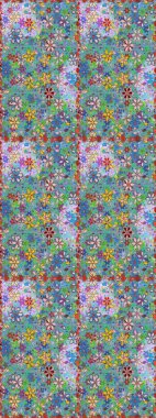 Bahar çiçekli, dikişsiz, sevimli çiçek deseni. Raster illüstrasyonu. Güzel kumaş deseni.