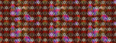 Yumuşak, bahar çiçekli arka plan. Çiçekli karalama şeklinde Raster çiçek deseni. Kahverengi ve kırmızı renkte çiçekler.