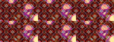 Motley illüstrasyonu. Küçük çiçekte güzel bir desen. Robot resim. Moda baskıları için zarif bir şablon. Çiçekli yaz çiçekleri. Küçük renkli çiçekler..