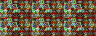 Kumaş, duvar kağıdı ve kağıt üzerine baskı yapmak için gelişen arka plan. Moda arka planında parlak buketler. Raster illüstrasyonu. Eski usul küçük çiçekli şirin bir eskiz deseni..