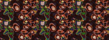 Küçük çiçekteki sevimli çiçek deseni. Kahverengi ve gri renkte çiçekler.