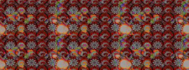 Düz Çiçek Elementleri Tasarımı. Çiçeksel fantezi tasarımı ve parlak bir arka plan çizimi. Renkli Bahar Teması çizim şablonu.