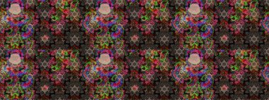 Kahverengi ve siyah lale çiçekleriyle Raster eskiz deseni. Doğal kozmetik ürünleri, parfüm, çiçekçi dükkanı için bahar ihalesi tasarımı. Paket kağıdı için en iyisi. Karşılama ya da düğün geçmişi olarak kullanılabilir.