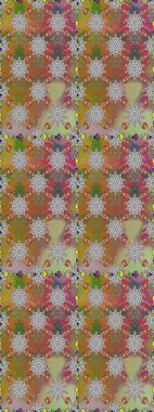 Küçük çiçekteki sevimli çiçek deseni. Kahverengi ve gri renkte çiçekler.