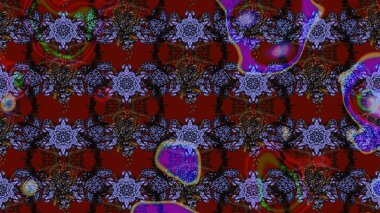 Hediye ambalaj kağıdı, tebrik kartları, posterler ve pankart tasarımı. Kırmızı ve kahverengi renkte çiçekler. Raster düz çiçek çizim deseni.