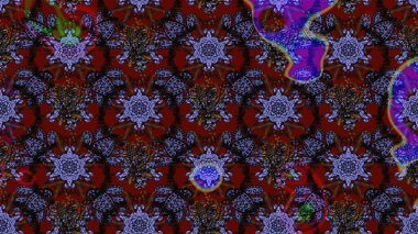 Çiçekli, yapraklı, çiçek desenli eskiz. Raster illüstrasyonu. El çizimi.