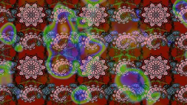 El yapımı çiçek ve bitki koleksiyonu. Şirin karalamalı çiçek desenli çizim. Eskiz tarzı kahverengi ve kırmızı renkler. Raster illüstrasyonu. Raster illüstrasyonu.