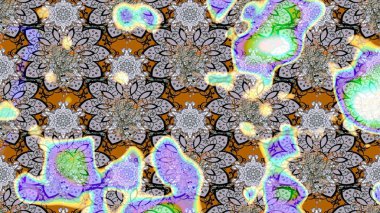 Üzerinde gelincikler ve vadi zambakları olan renkli çiçek desenli nakış deseni. Tekstil tasarımı için gri ve nötr renklerde geleneksel halk çiçekleri buketi.