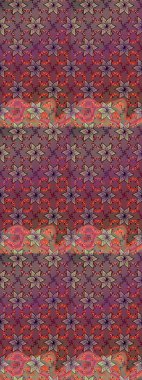 Kahverengi ve mor renklerde. Soyut çiçek çizim kalıbı arka planı. Raster deseni. Küçük çiçekteki sevimli çiçek deseni. Raster illüstrasyonu.